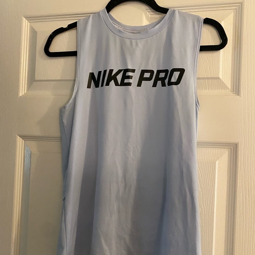 Baby Blue Nike Pro Top | Size Small